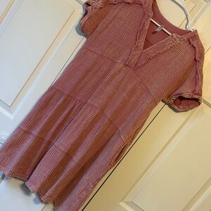 Zenana Outfitters Blush Pink V-Neck Dress